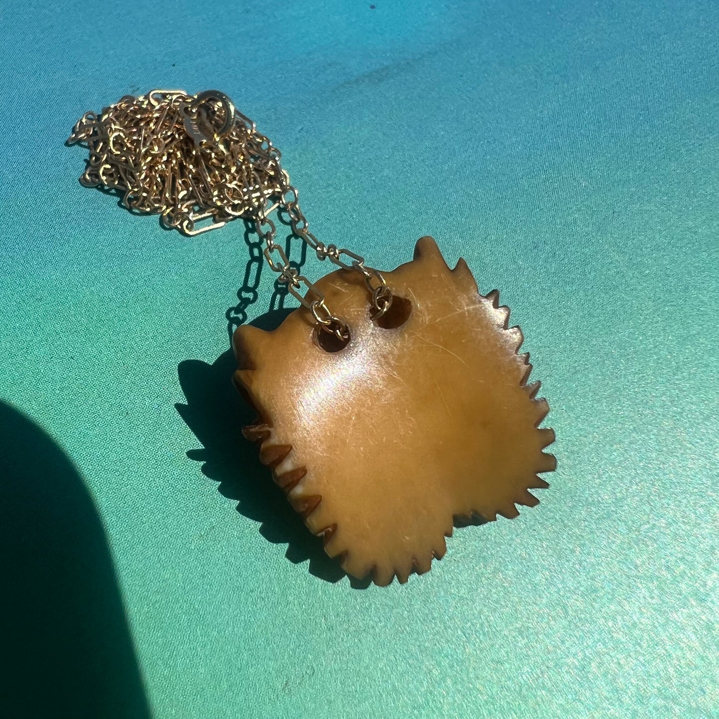 17th/18th Century Japanese Netsuke Pendant With 14k Necklace