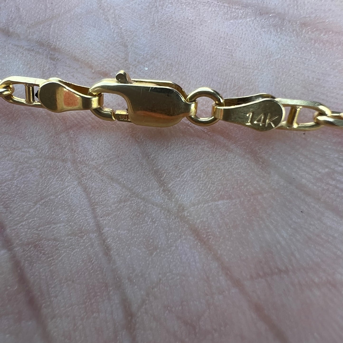 Vintage Solid 14k Chain D’Ancre Necklace