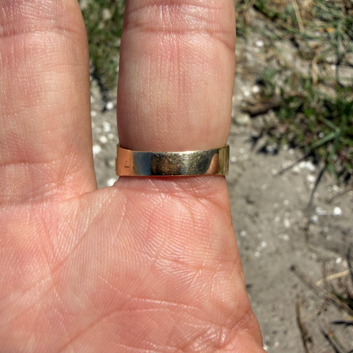 Vintage Native Southwestern Solid 14k Yellow Gold Multi-Stone Inlaid New Mexico State Ring (10)