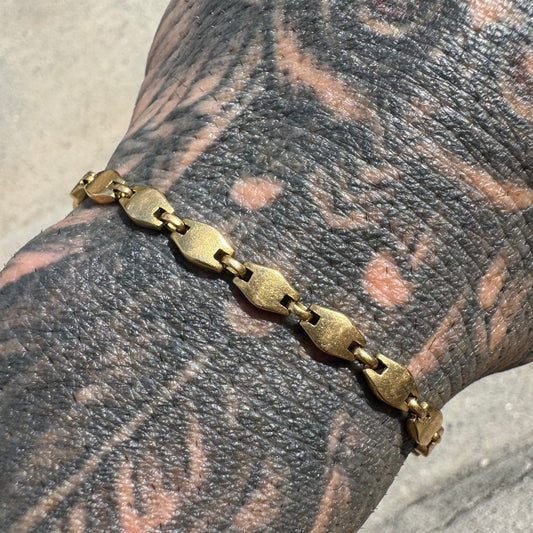 1970’s Cartier Solid 18k Yellow Gold Mariner Anchor “Tortue” Link Bracelet (7.5”)