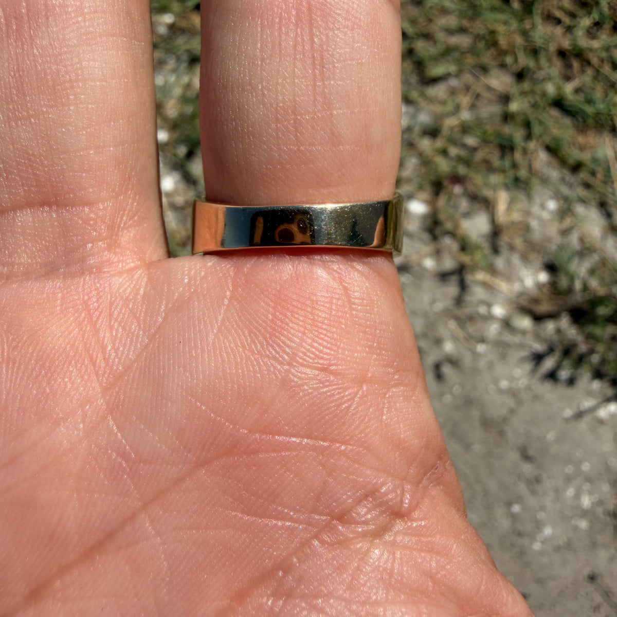 Vintage Solid 14k Yellow Gold Native Southwestern Artist Signed “Gay” Opal And Lapis Inlaid Signet Ring (10.5)