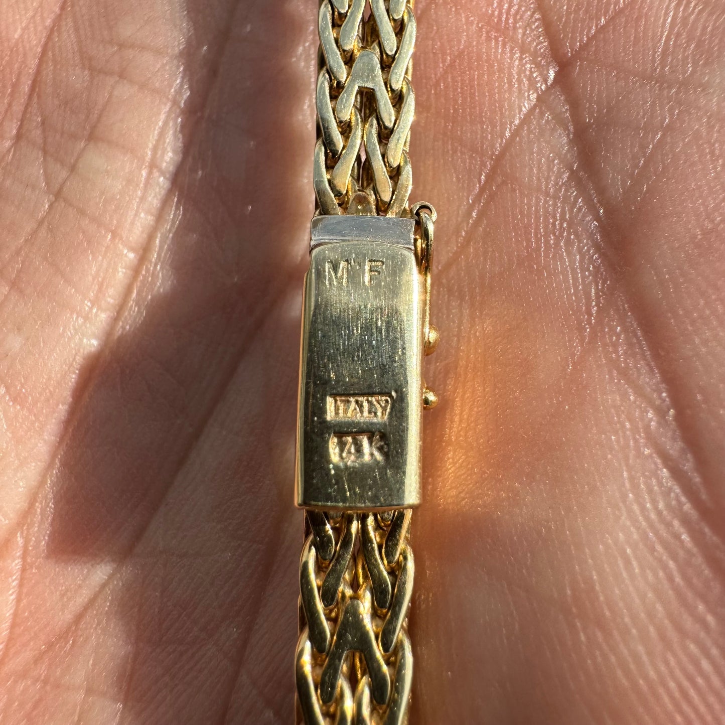 Vintage Solid 14k Italian Yellow Gold Floating 1.1CTW VS Quality Natural Diamond Double Row Braided Foxtail Necklace (17”)