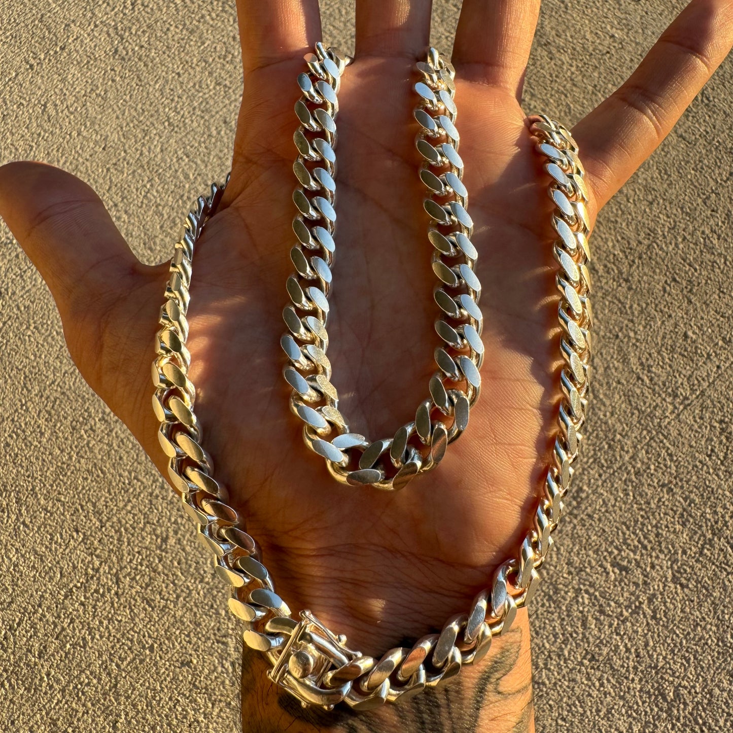 Brand New Solid Italian Sterling/.925 Super Heavyweight Miami Cuban Necklace (24”)