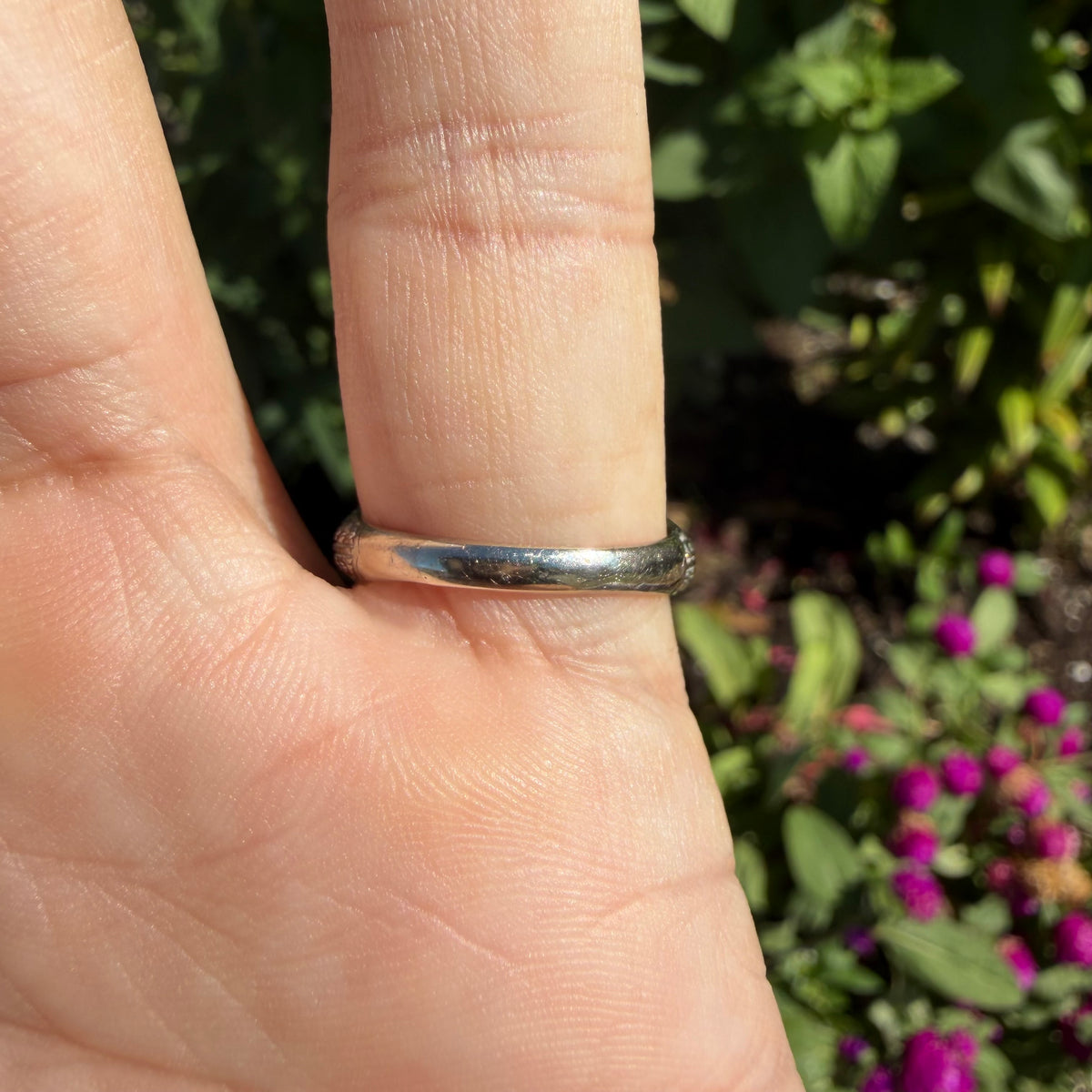 Art Deco Solid Platinum 1.0ctw Natural Old Euro Cut Diamond Trilogy Dome Ring (6.5)