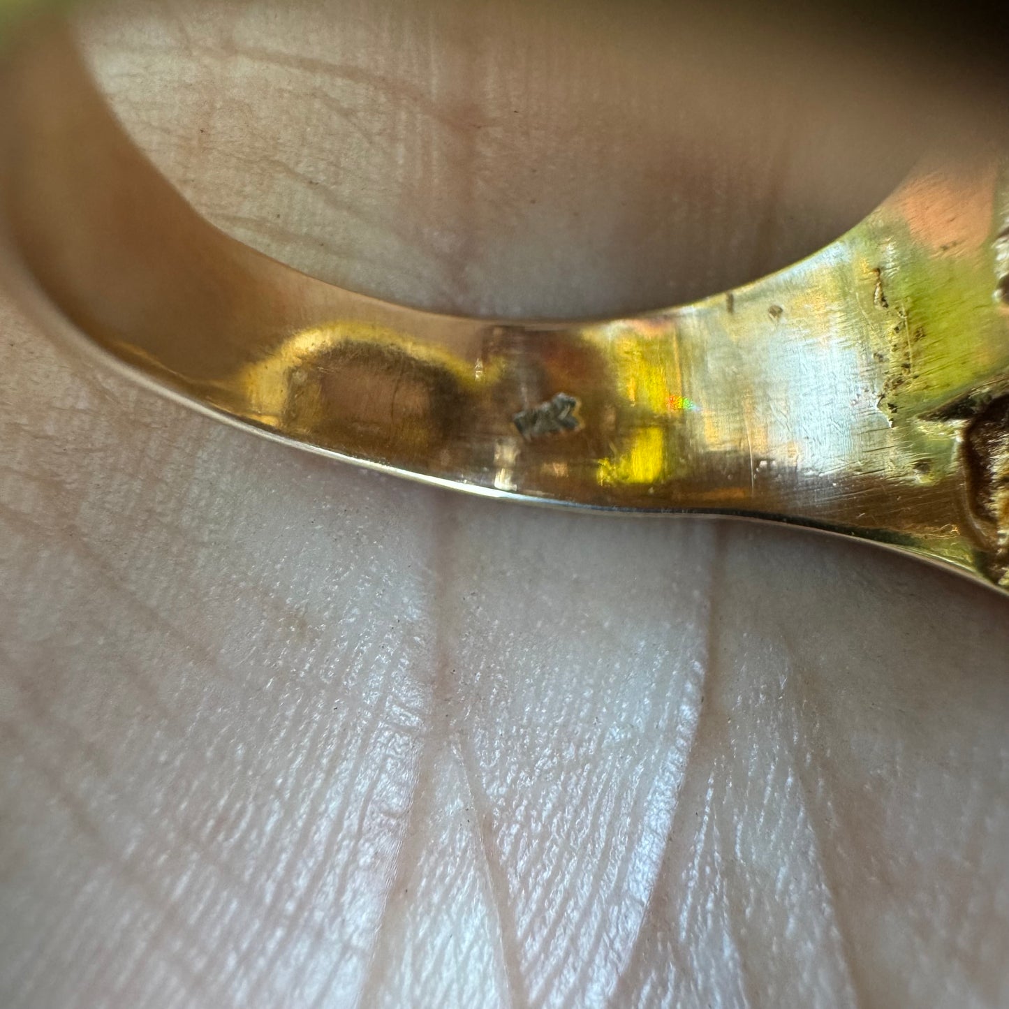 Vintage Solid 14k Yellow Gold 1.0ctw Natural Diamond Nugget Ring (9.25)