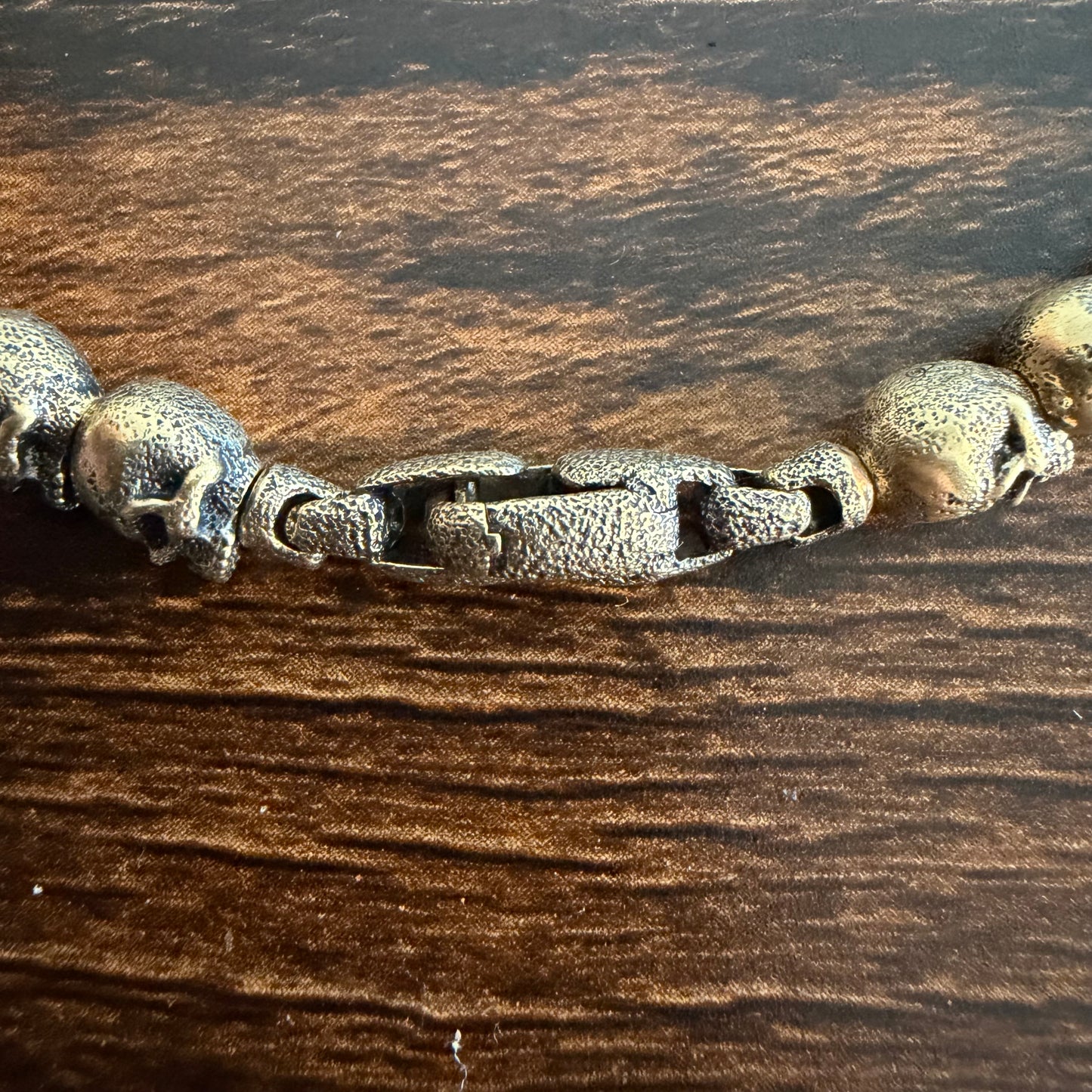 David Yurman 18k Yellow Gold Memento Mori Skull Bracelet (Medium-7.75”)