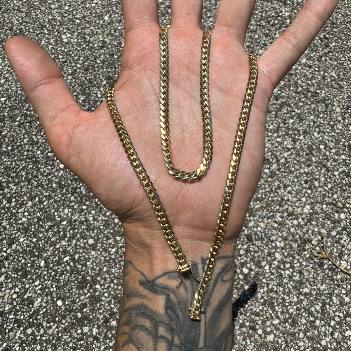 Brand New Solid 14k Yellow Gold Miami Cuban Link Necklace (22”)