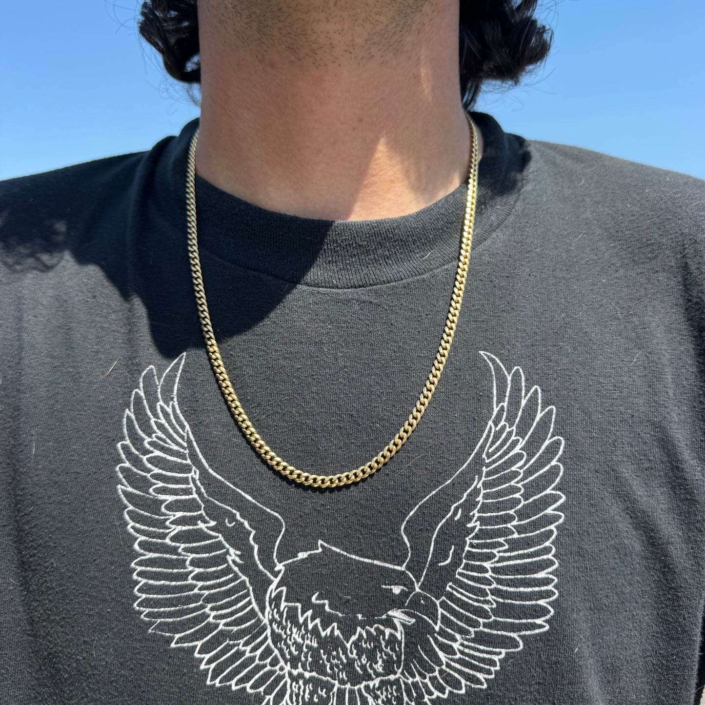 Vintage Solid 14k Yellow Gold Miami Cuban Link Necklace (23”)