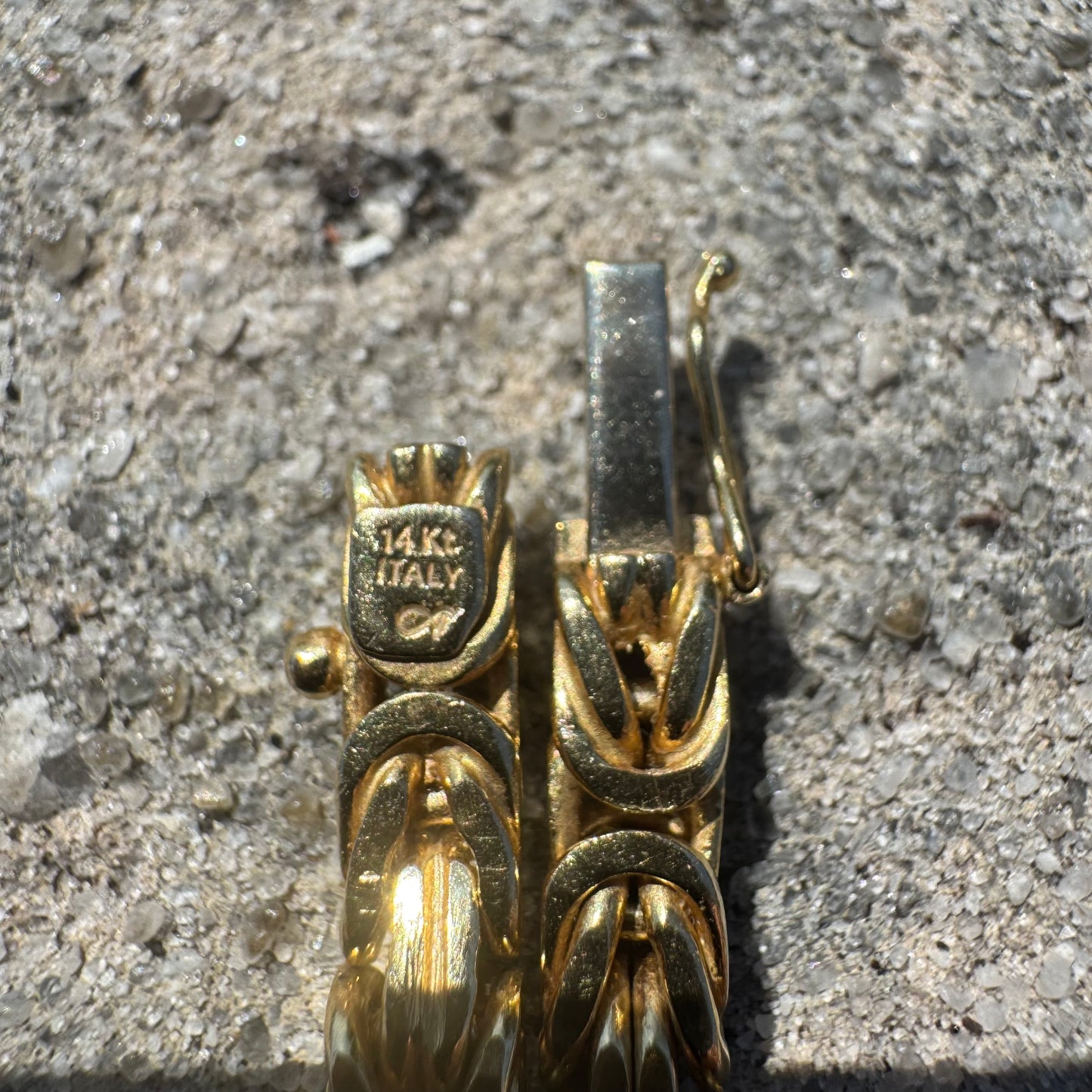 Vintage Solid 14k Yellow Gold Heavyweight Byzantine Link Necklace (20.5”)