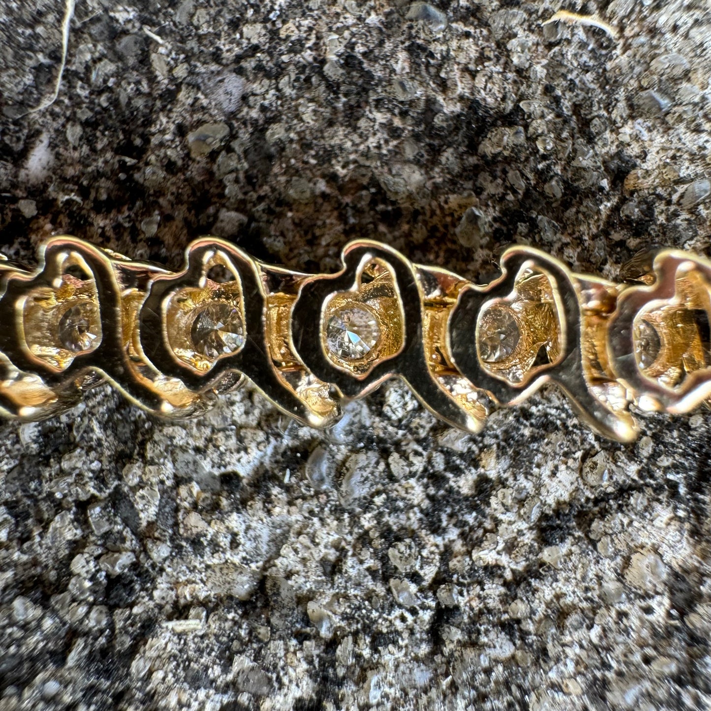 Vintage 2.5CTW Natural VS Diamond 14k Yellow Gold S-Link Tennis Bracelet (6.75”)