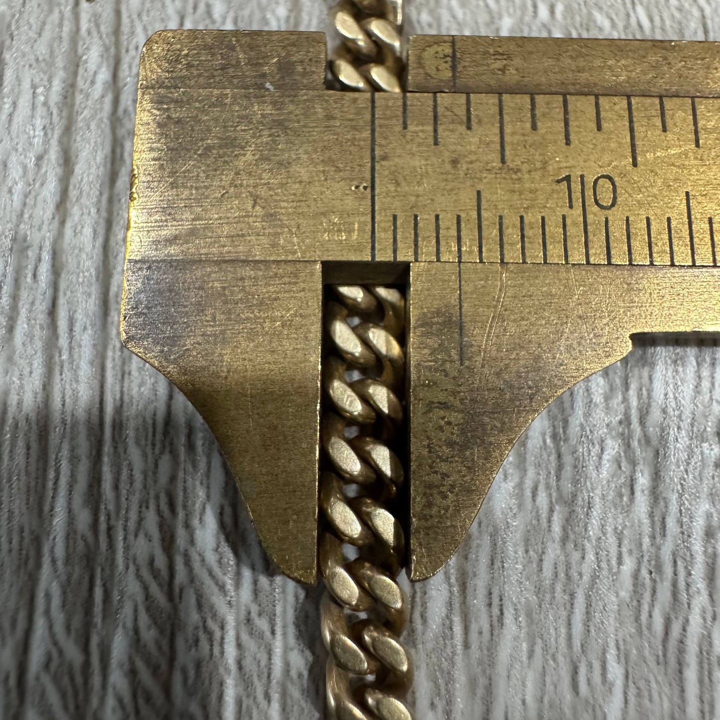 1924 Solid 14k Yellow Gold Double Albert Curb Link Watch Chain Necklace (23”)