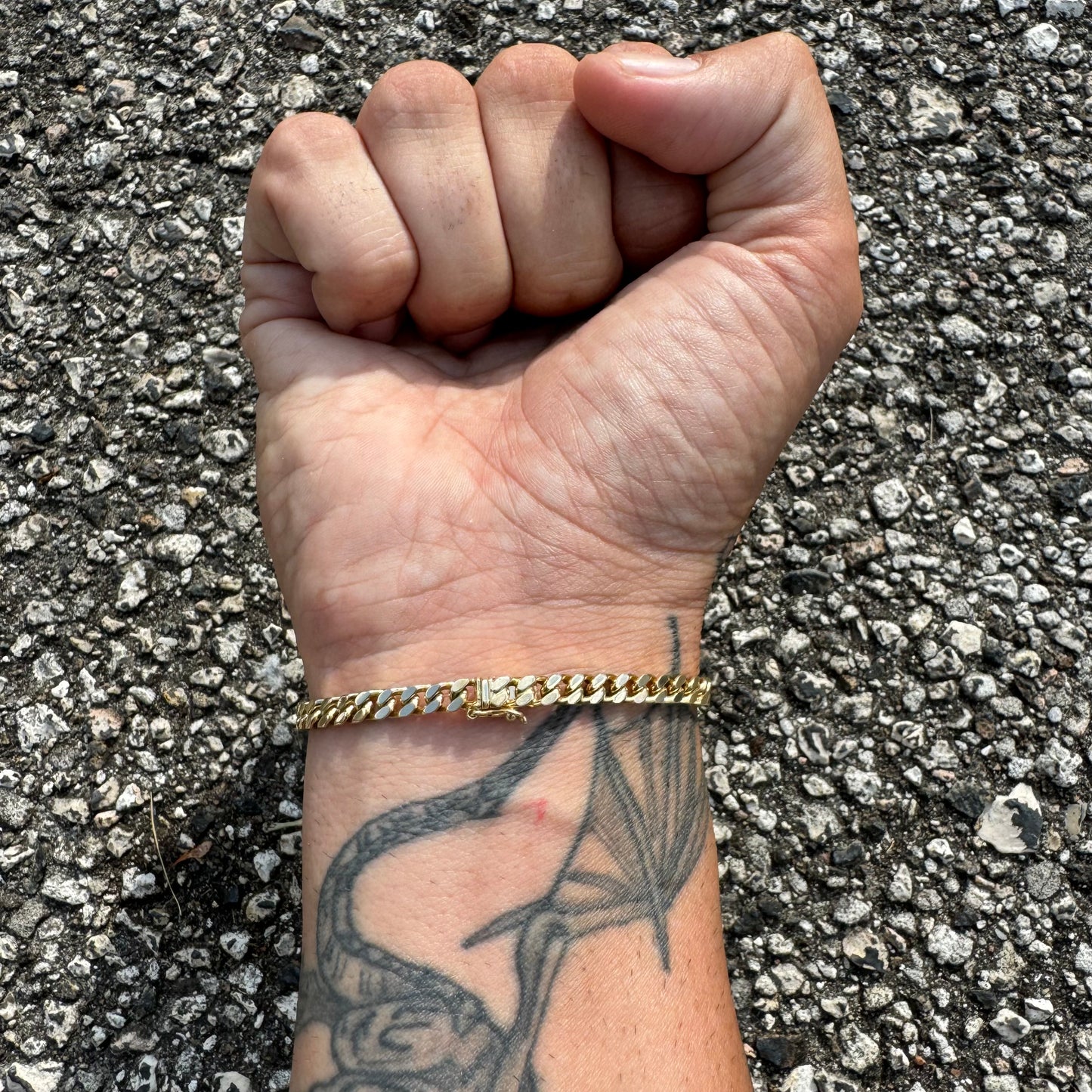 Solid 14k Yellow Gold Cuban Link Bracelet (7.5”)