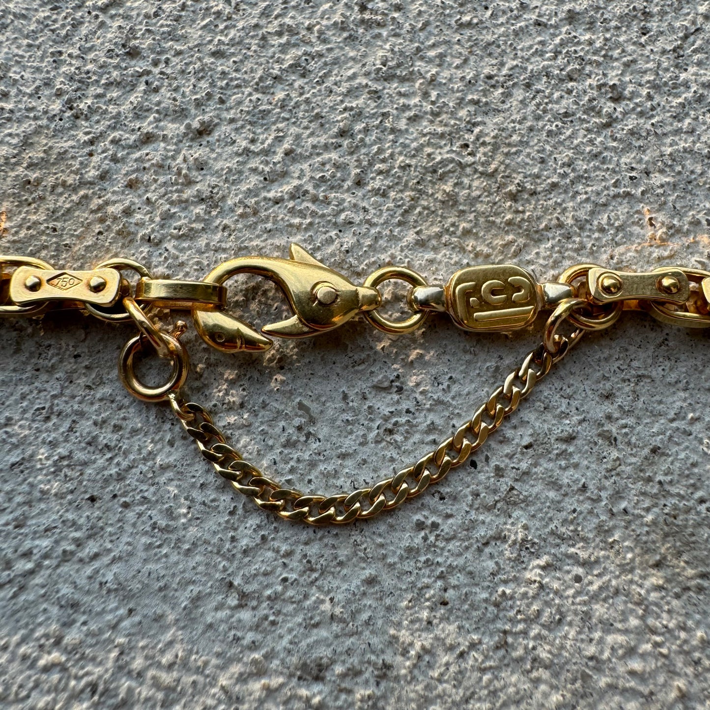 Vintage Designer Made Solid 18k Yellow Gold Heavyweight Drive Chain Link Necklace (22”)