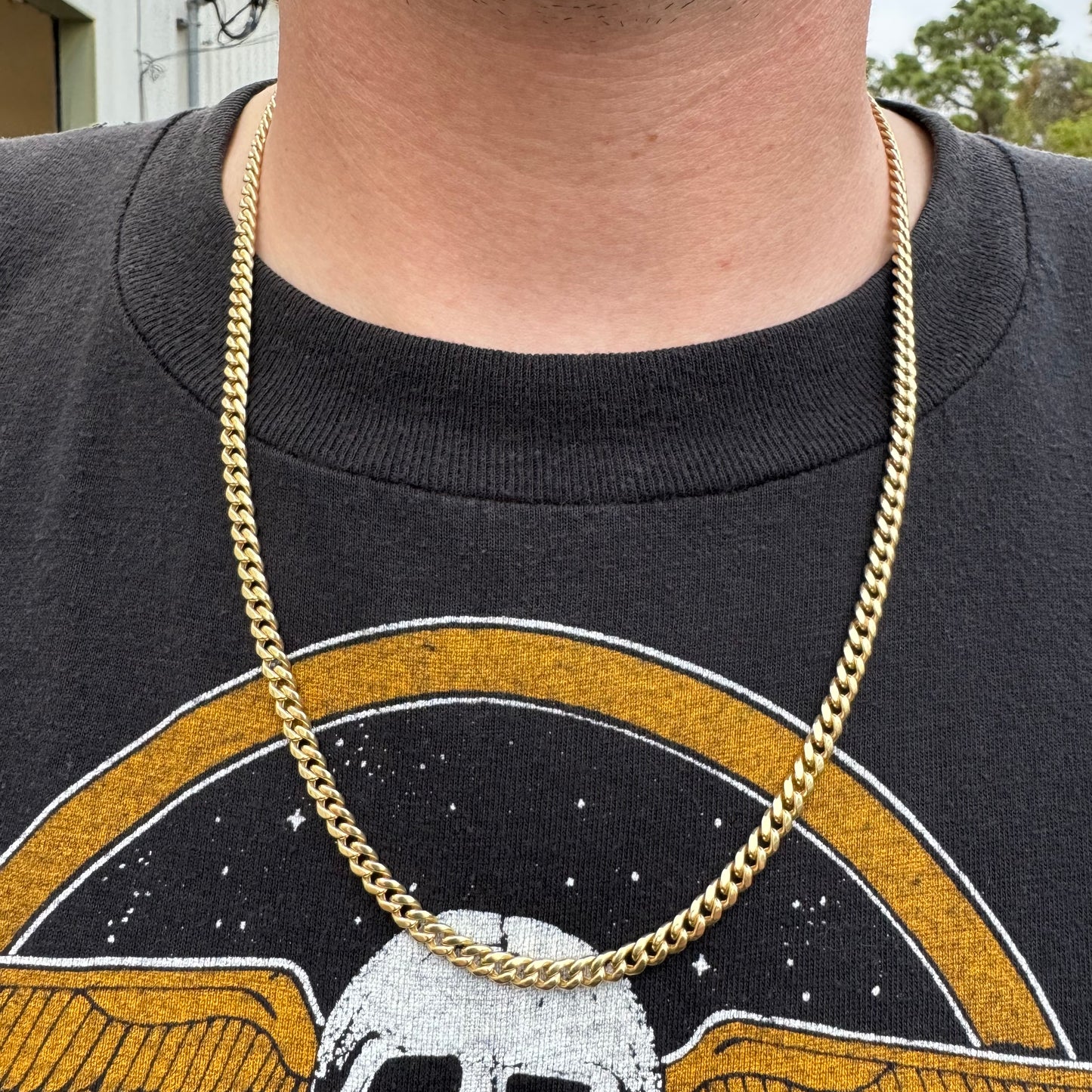 Brand New 14k Yellow Gold Miami Cuban Link Necklace (22”)