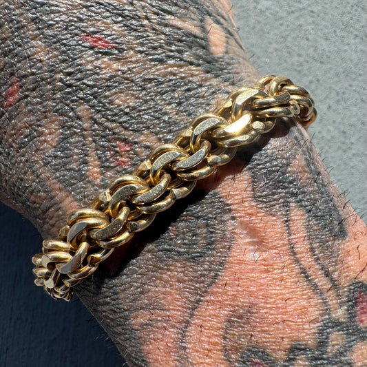 Mid-Century Tiffany & Co. Solid 14k Yellow Gold Heavyweight Chino Link Bracelet (7.25”)