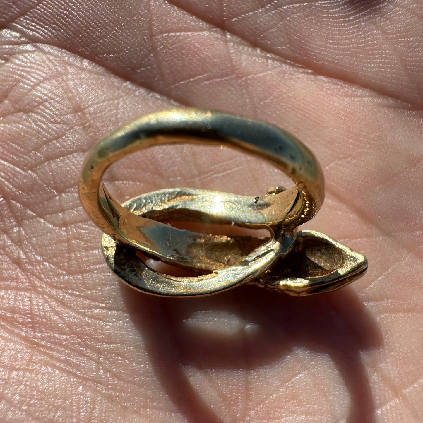 Victorian 14k Yellow Gold Snake Ring (5.5)