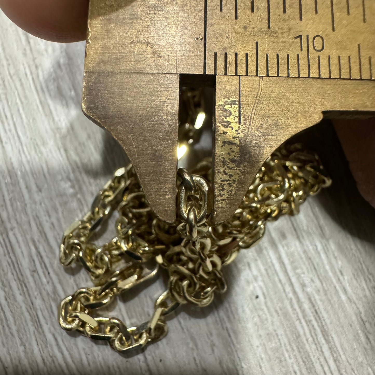 Brand New Solid 14k Yellow Gold Knife Edged “Biker Chain” Anchor Link Necklace (18”)