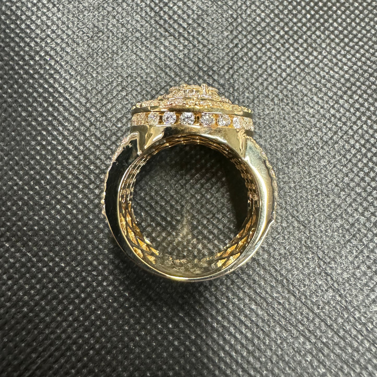 Custom 5.25ctw Natural VS Diamond Cluster 14k Yellow Gold Championship Ring (10.5)