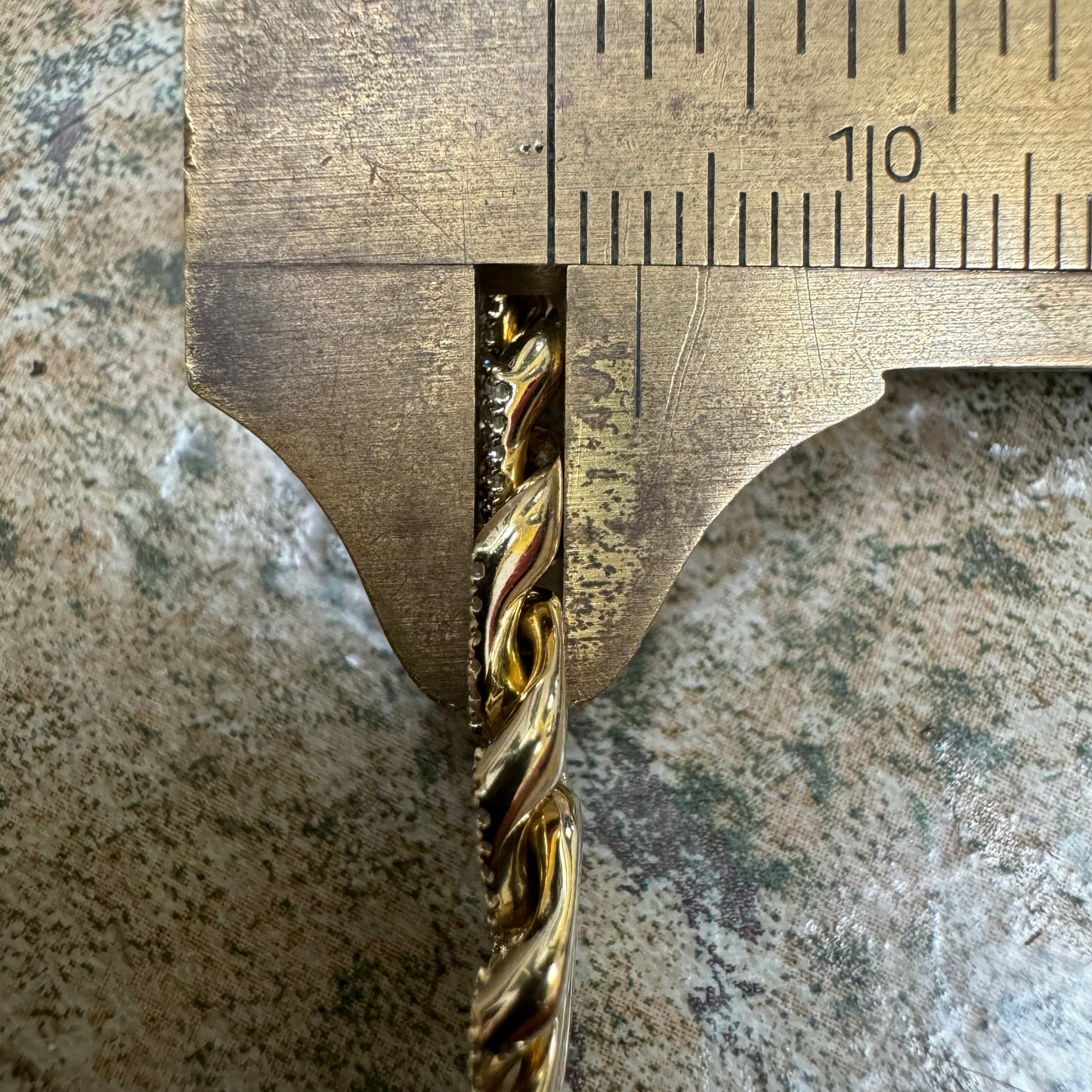 Solid 10k Yellow Gold 2 Row Prong Set 20.0ctw Natural Diamond Cuban Link Necklace (20”)