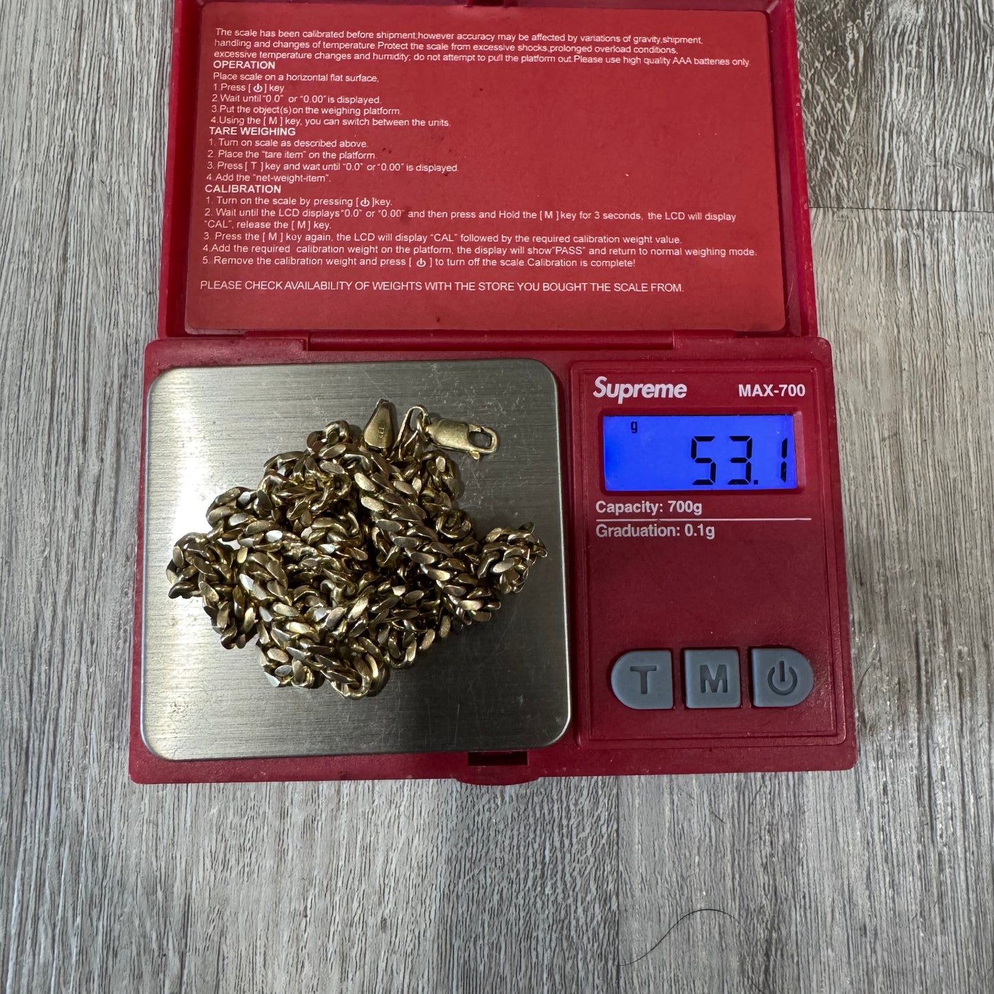 Vintage Solid 14k Yellow Gold Heavyweight Miami Cuban Link Necklace (27”)