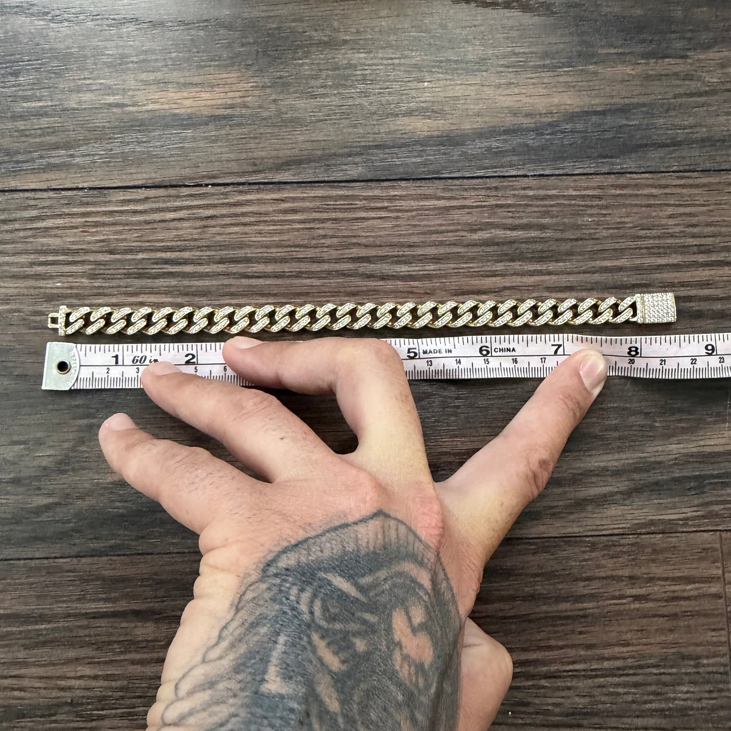 Solid 14k Yellow Gold 5.0ctw Natural Diamond Encrusted Cuban Link Bracelet (8.25”