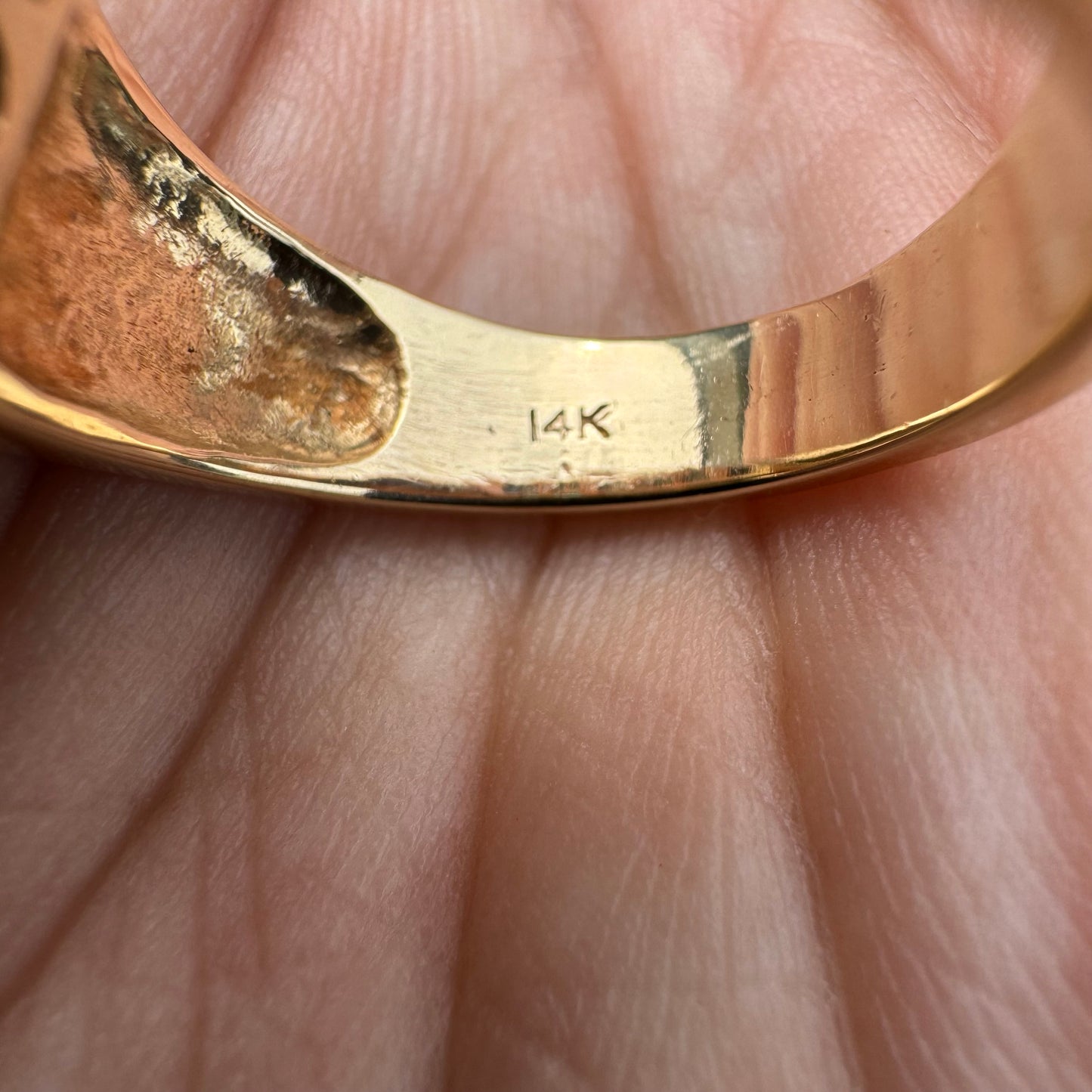 Vintage 14k Yellow Gold Custom Made 1.8ctw Natural Diamond And .90ctw Columbian Emerald Ring (8)