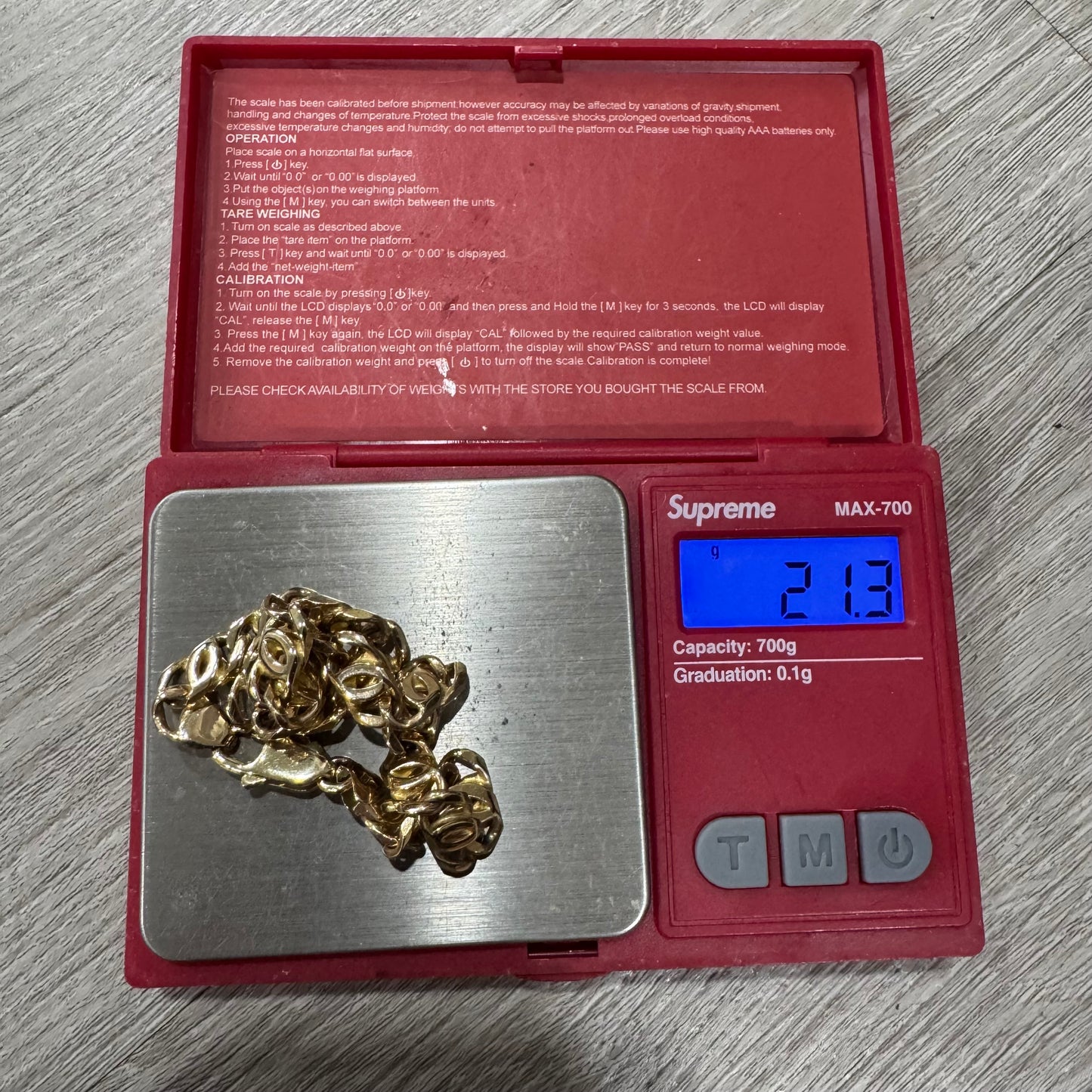 Vintage Solid 14k Italian Yellow Gold Knife Edged Tigers Eye “Chanel Link” Bracelet (8.25”)