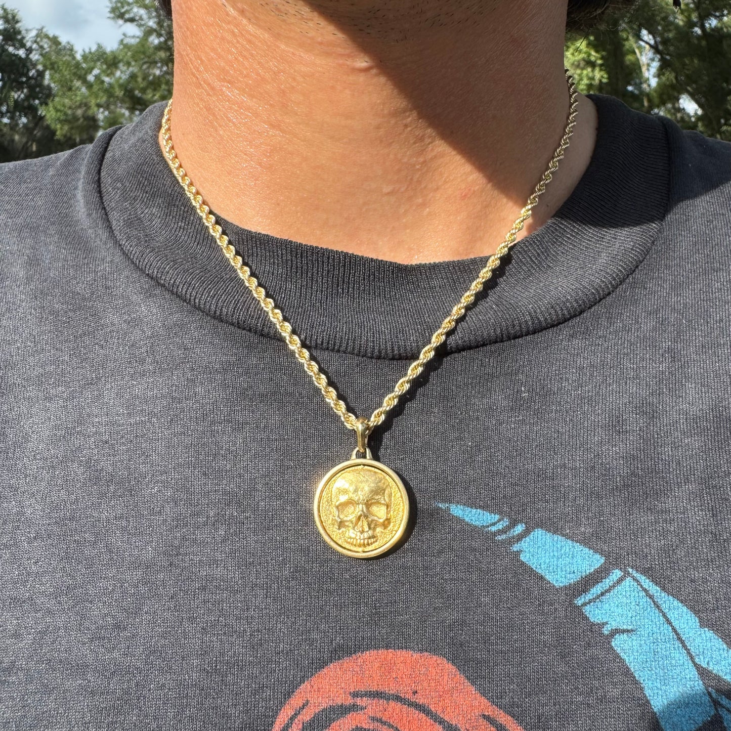 David Yurman Solid 18k Yellow Gold “Life And Death Duality Amulet” Pendant