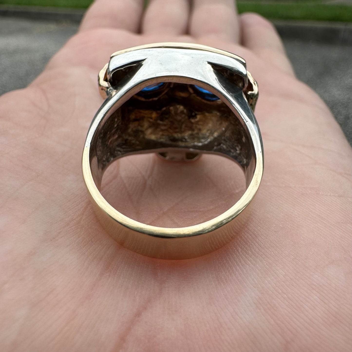 Custom Made 14k Yellow Gold And Sterling Silver Divers Mask Ring By Florida Key’s Jewelery (10)