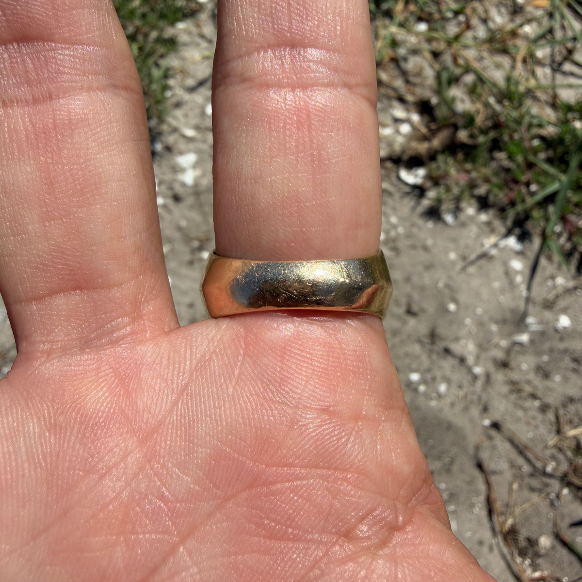Mid-Century Solid 14k Yellow Gold Heavyweight Turquoise Thunderbird Signet Ring (11.5)