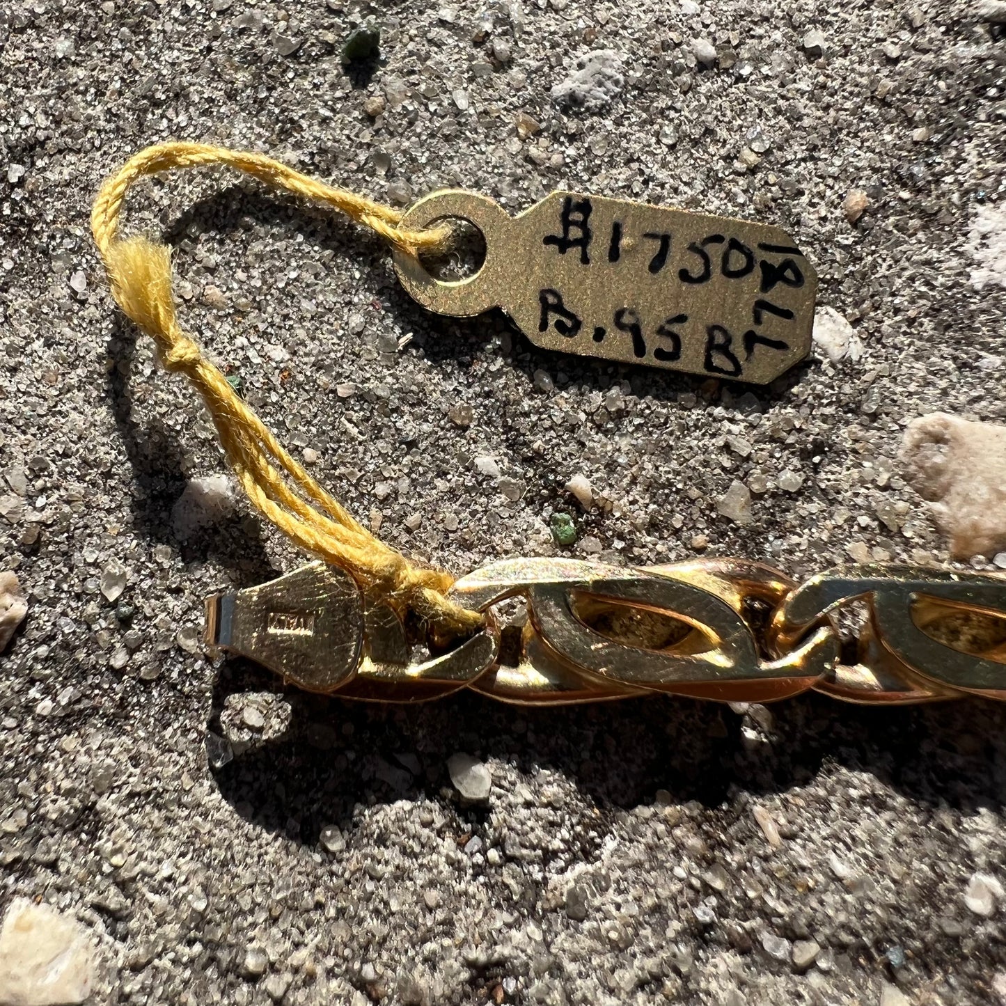 1980’s Solid 14k Italian Yellow Gold Tigers Eye Link Bracelet (8.25”)