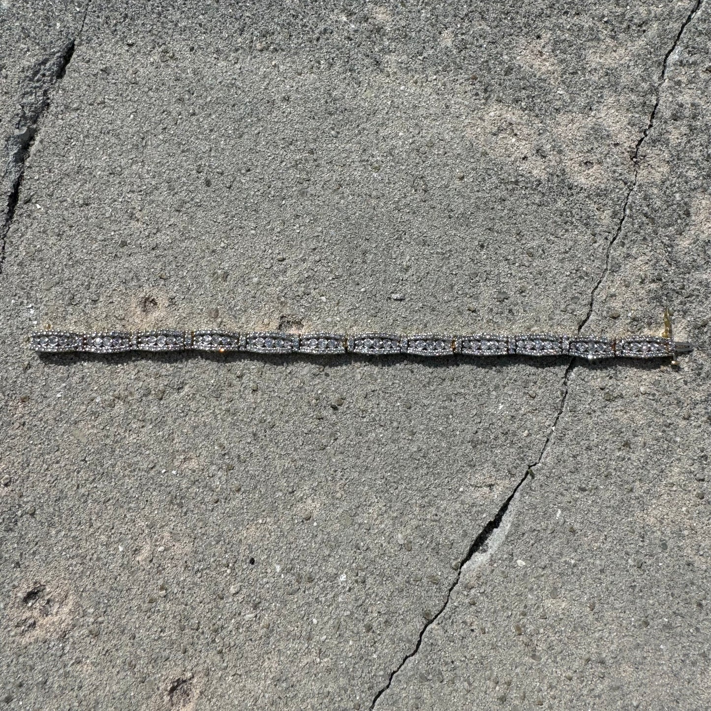 Vintage Heavyweight 14k Gold 3.6ctw Natural Diamond Bracelet (8”)