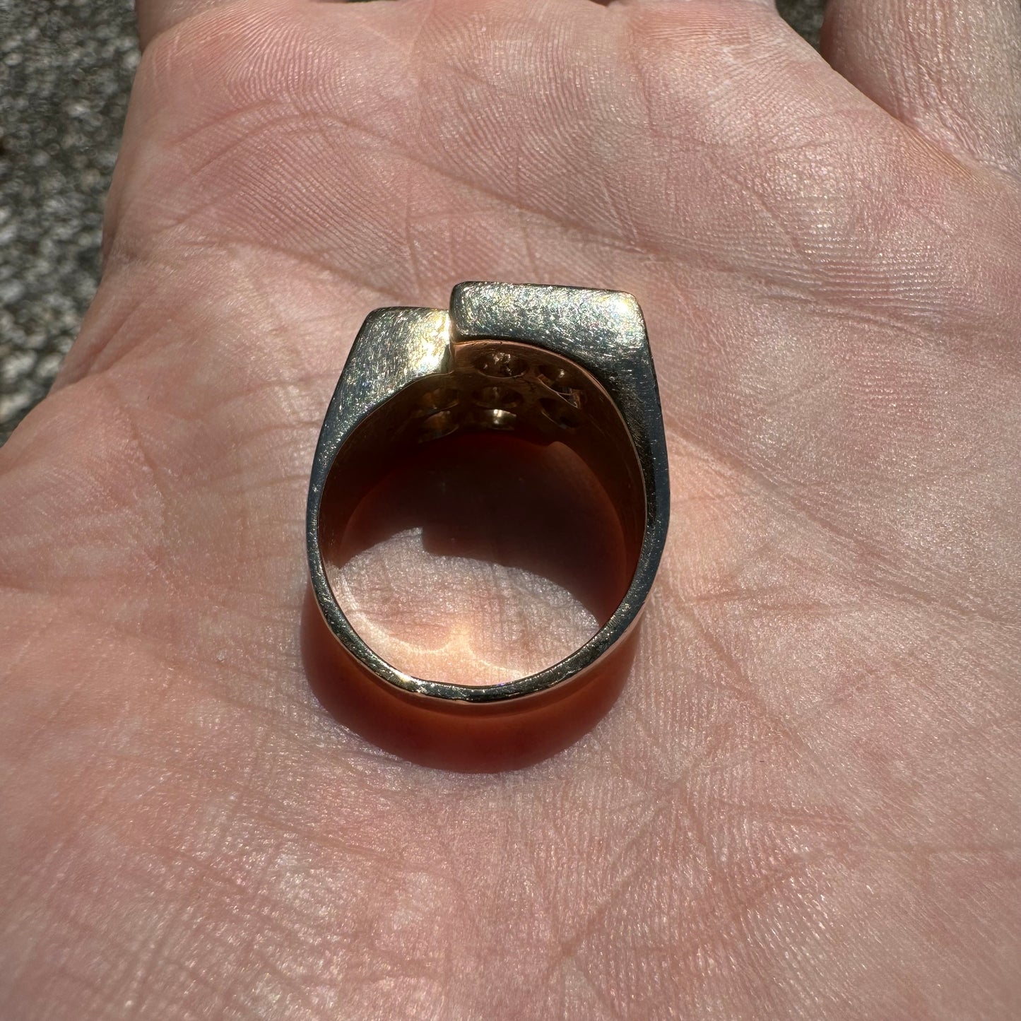 Custom Solid 14k Yellow Gold 1.5CTW Natural VS Diamond Dice Ring (8)