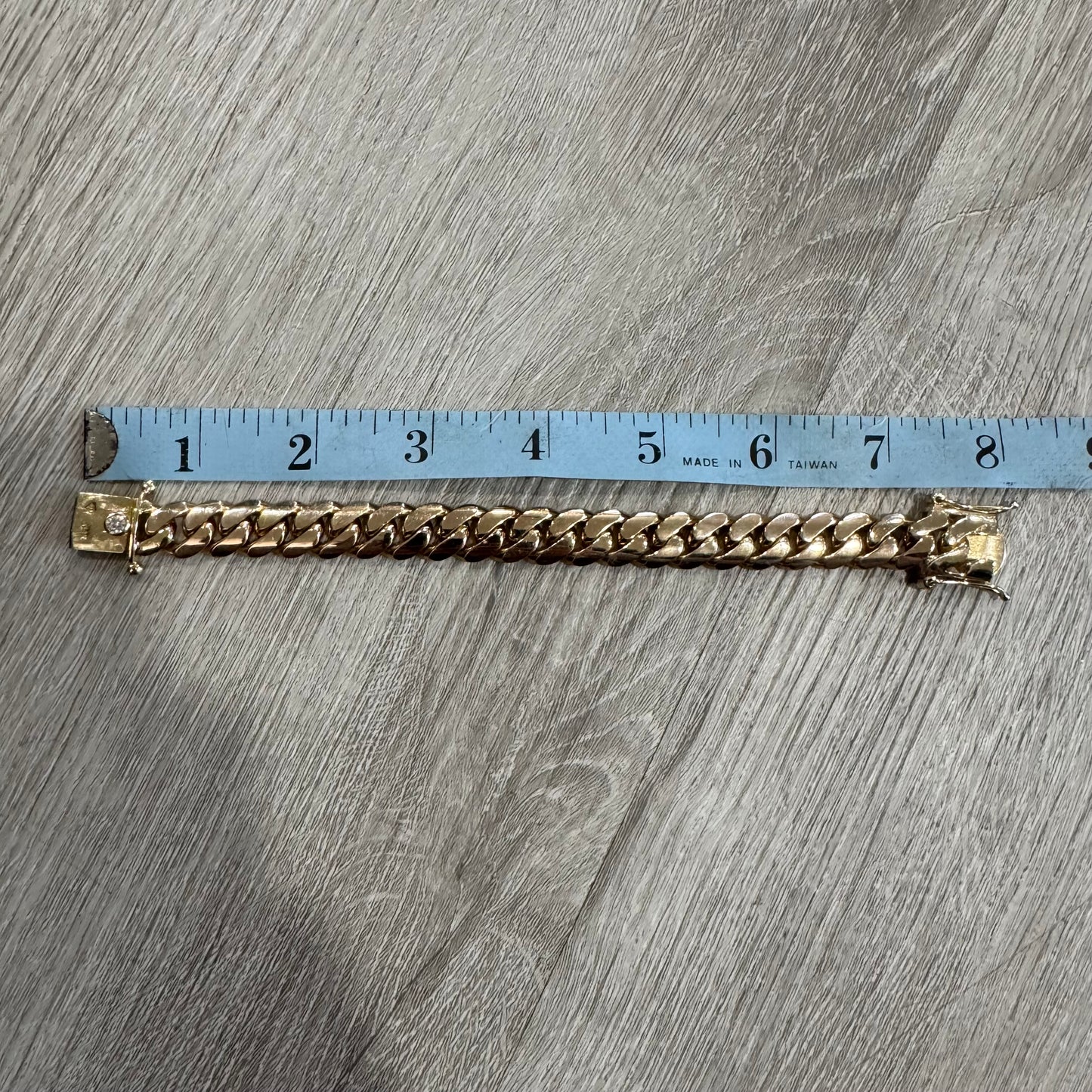 Custom Solid 14k Yellow Gold Heavyweight Miami Cuban Link Bracelet (7”)
