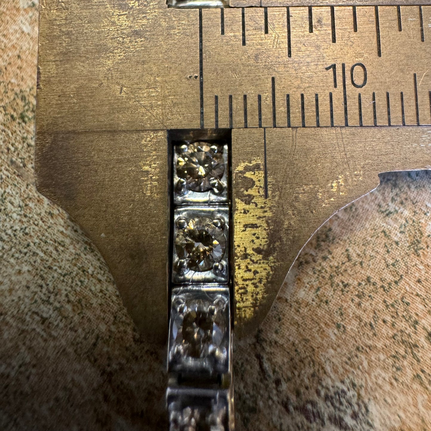 Vintage 5.0ctw Natural Champagne Diamond 14k Gold Tennis Bracelet (7.15”)