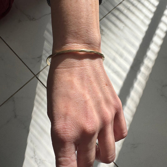 Vintage Tiffany & Co. 14k Yellow Gold Bangle Bracelet (7.5”)