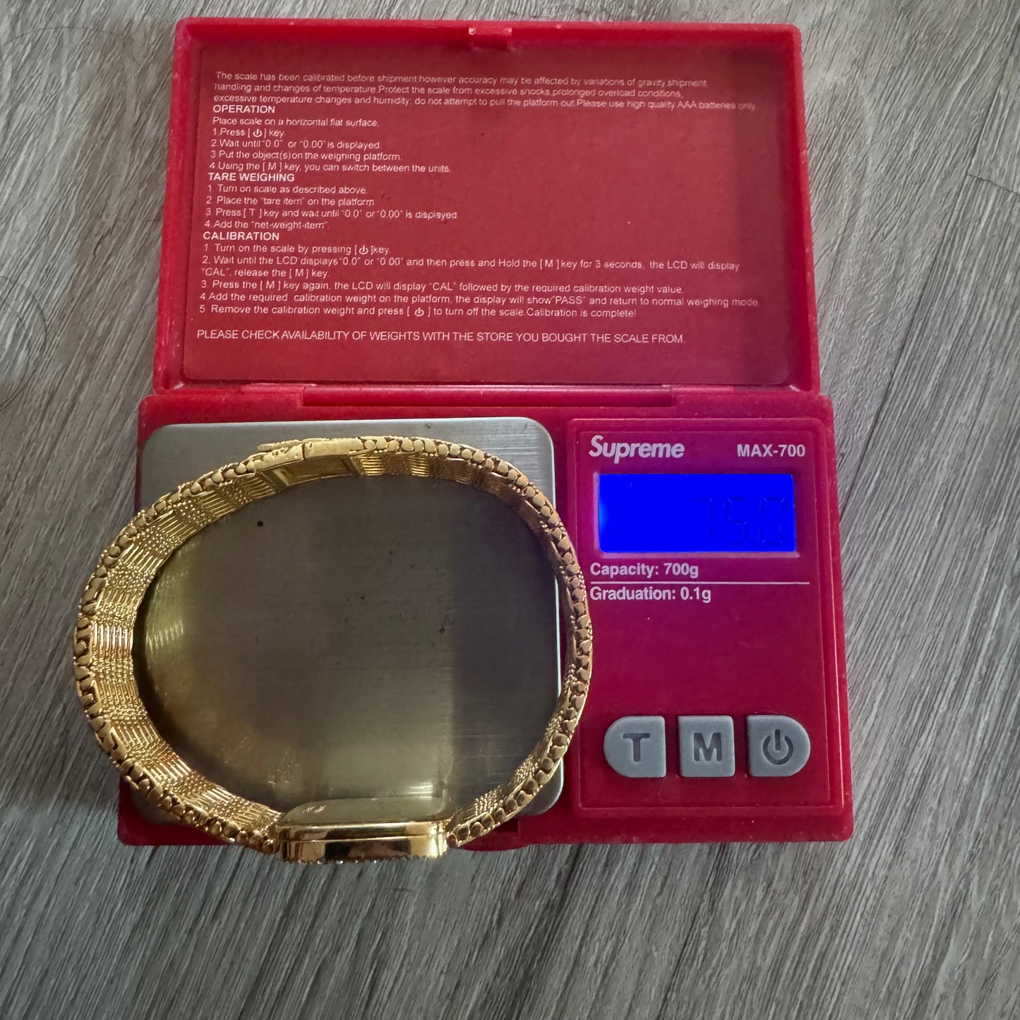 Late 1970’s/Early 1980’s Piaget Solid 18k Yellow Gold Factory Diamond Bezel Falcons Eye Stone Dial 9908 D11 Watch (7.5”)