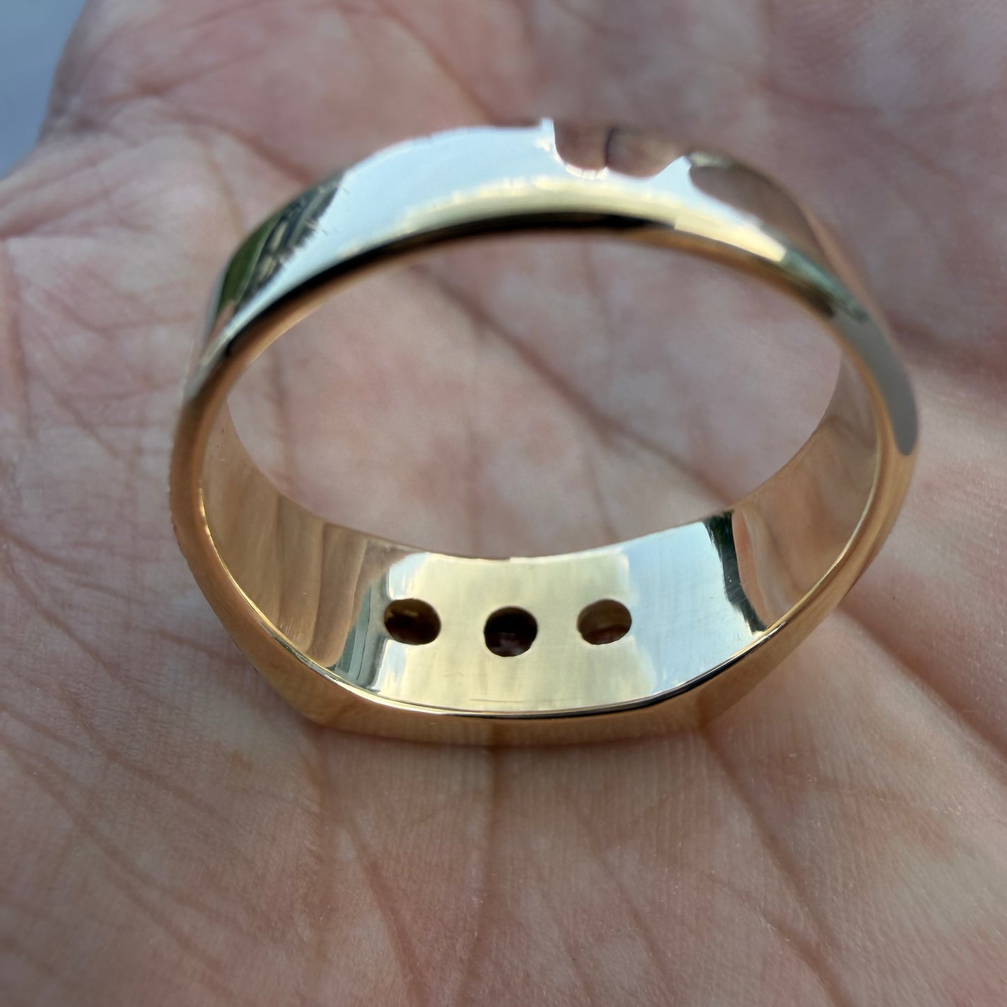 Vintage Solid 14k Yellow Gold .75ctw Natural Diamond Trilogy Ring (10.5)