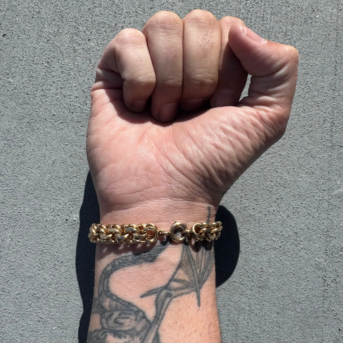 Mid-Century Tiffany & Co. Solid 14k Yellow Gold Heavyweight Chino Link Bracelet (7.25”)