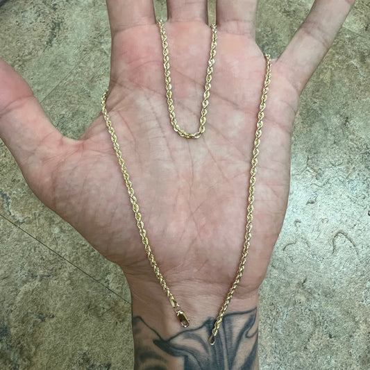 Vintage 14k Yellow Gold Rope Chain By Michael Anthony