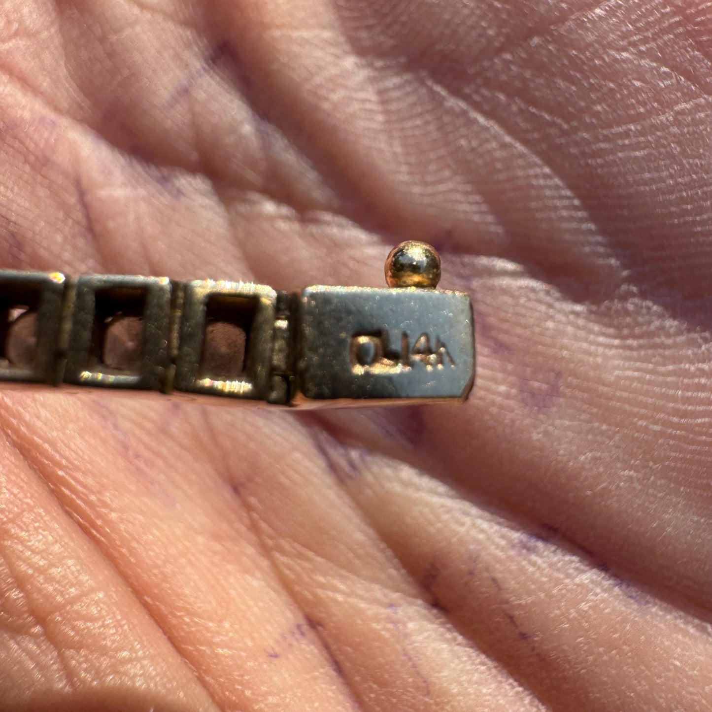 Vintage Solid 14k Yellow Gold 3.5ctw Natural Diamond Tennis Bracelet (6.75”)