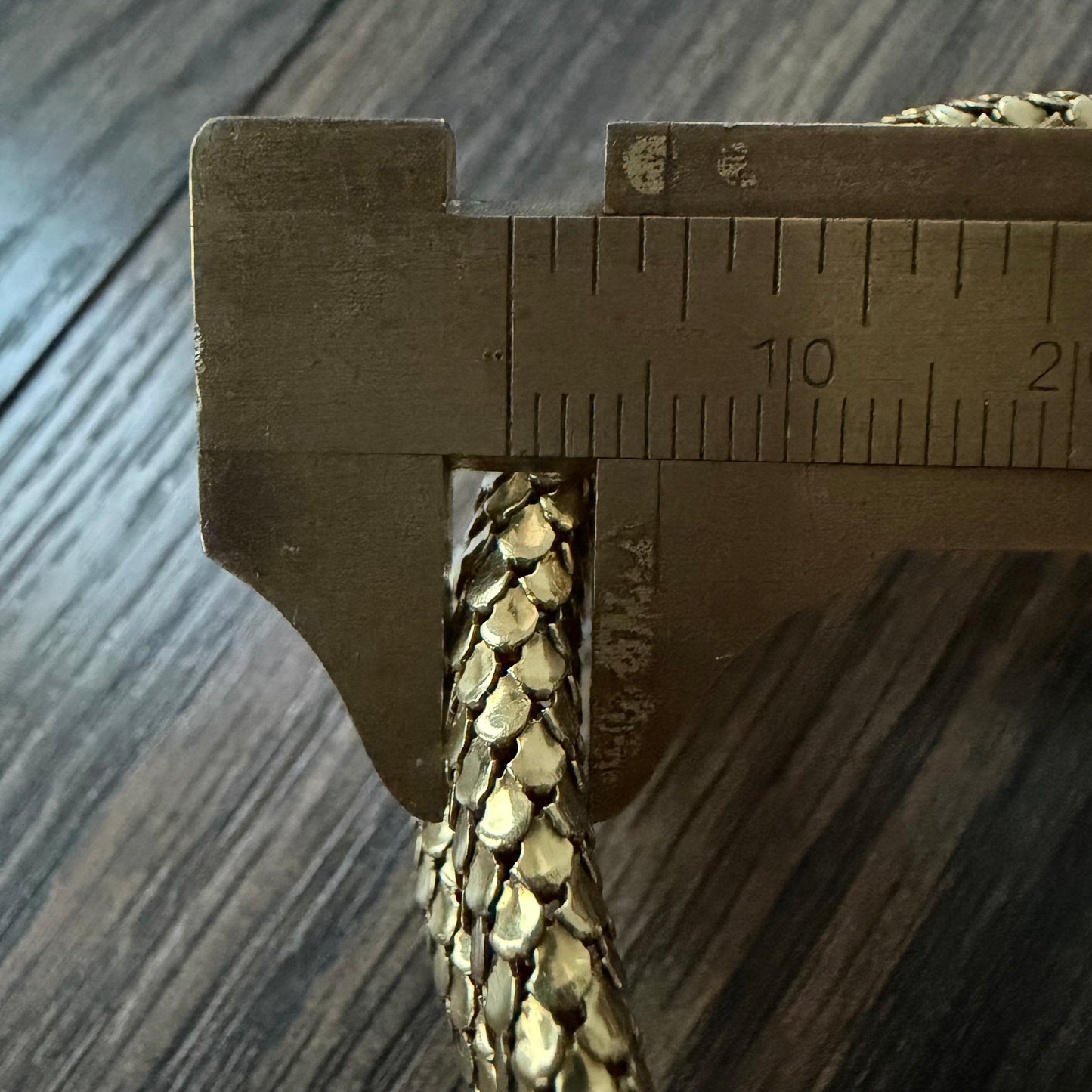 Circa 1940’s Italian Designer 18k Yellow Gold Flexible Mesh Heavyweight Snake Bracelet (6”-7.75”)