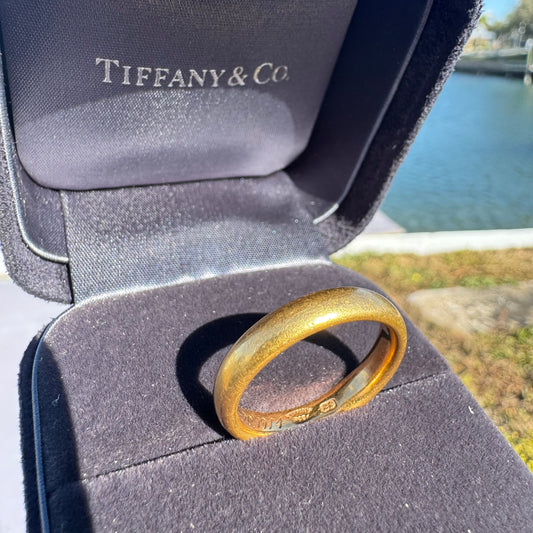 Antique Tiffany & Co. Solid 22k Yellow Gold Donut Band Ring (10)