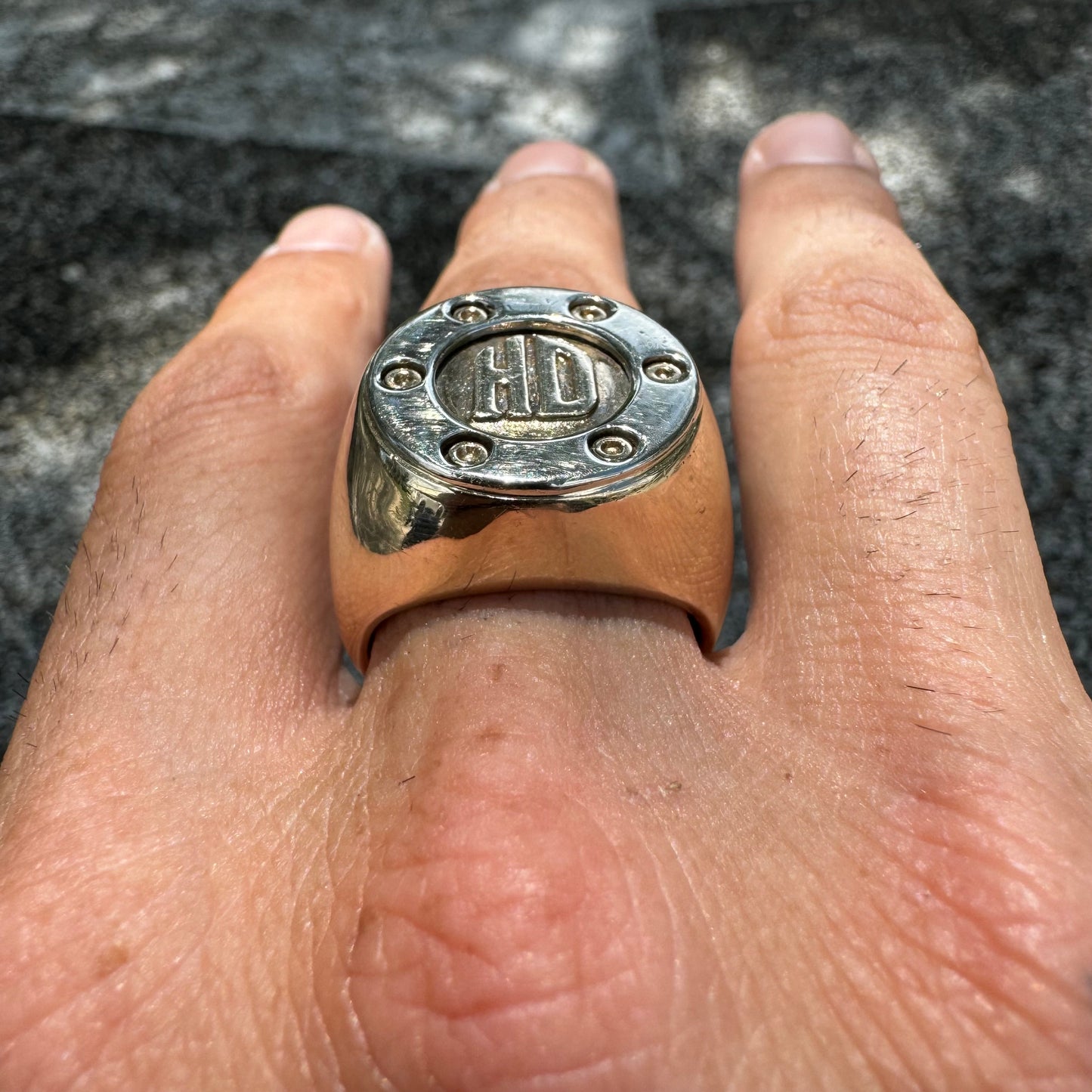 Vintage 14k Gold Harley-Davidson Derby Cover Ring (11.5)