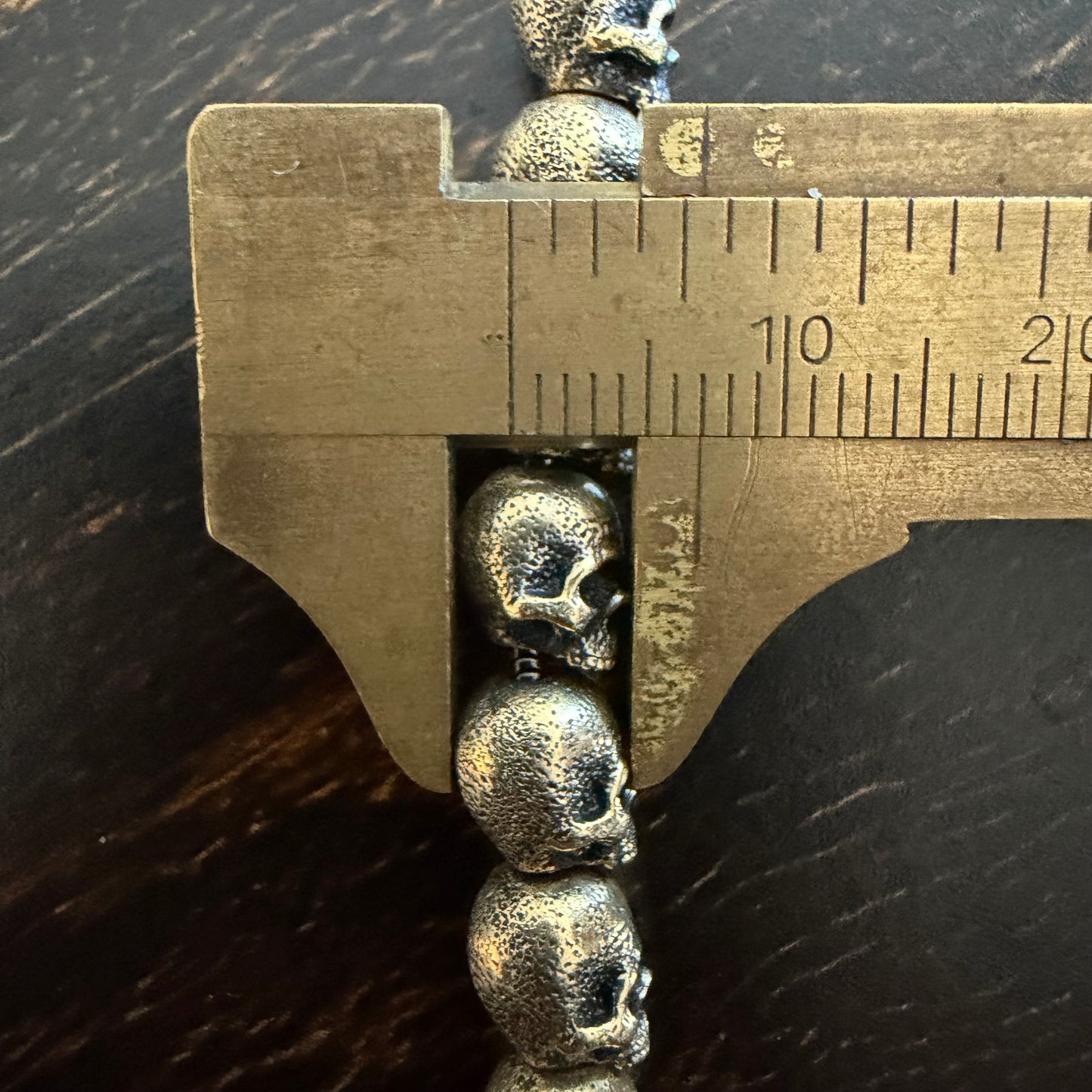 David Yurman 18k Yellow Gold Memento Mori Skull Bracelet (Medium-7.75”)