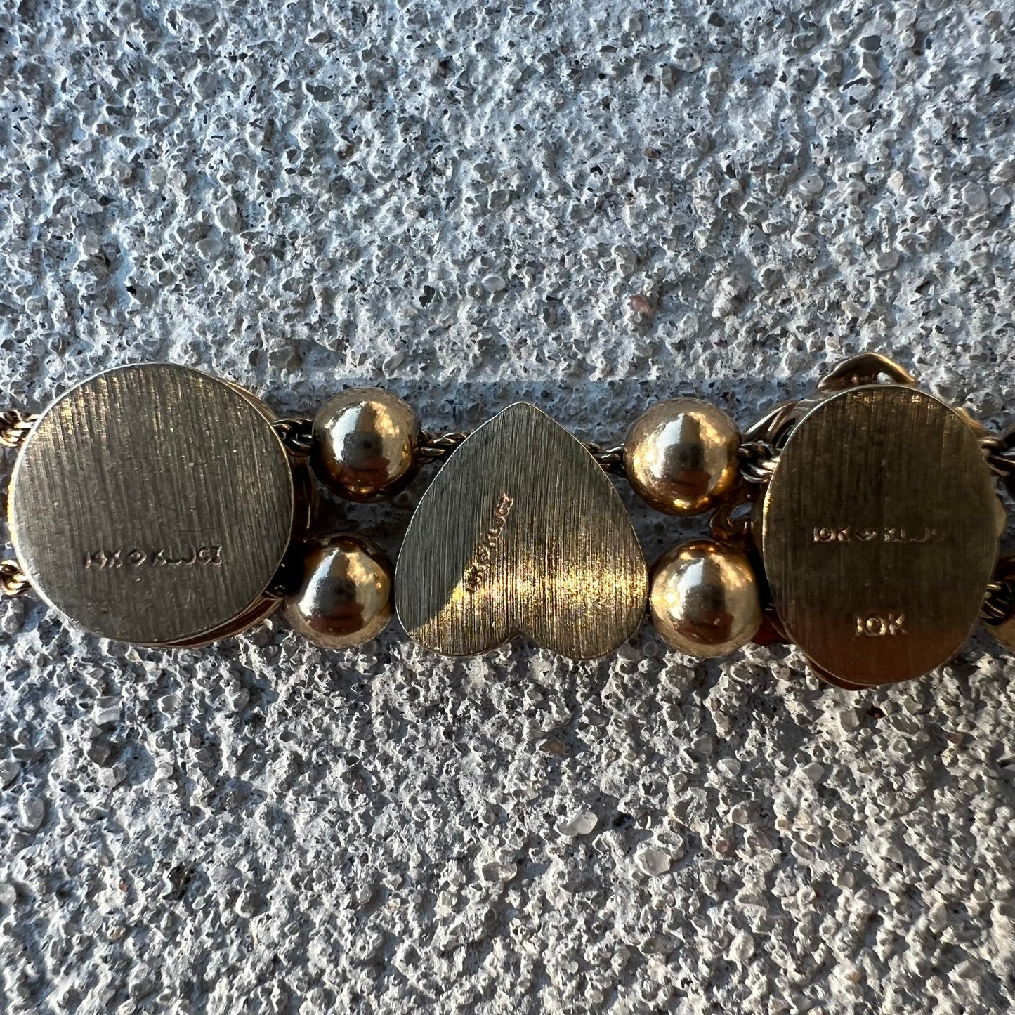 Vintage 14k Precious Gemstone Slider Bracelet By Richard Klein (7.5”)