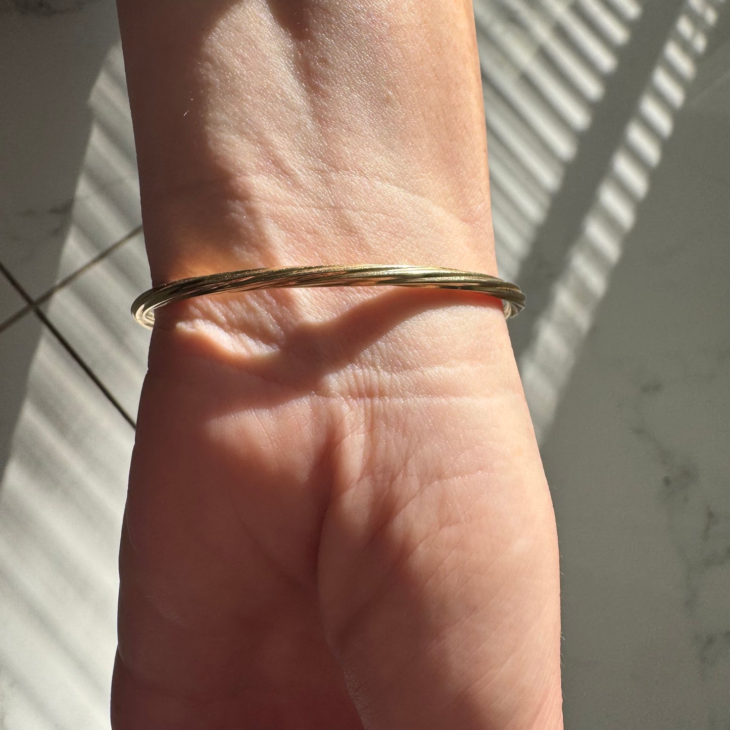 Vintage Tiffany & Co. 14k Yellow Gold Bangle Bracelet (7.5”)