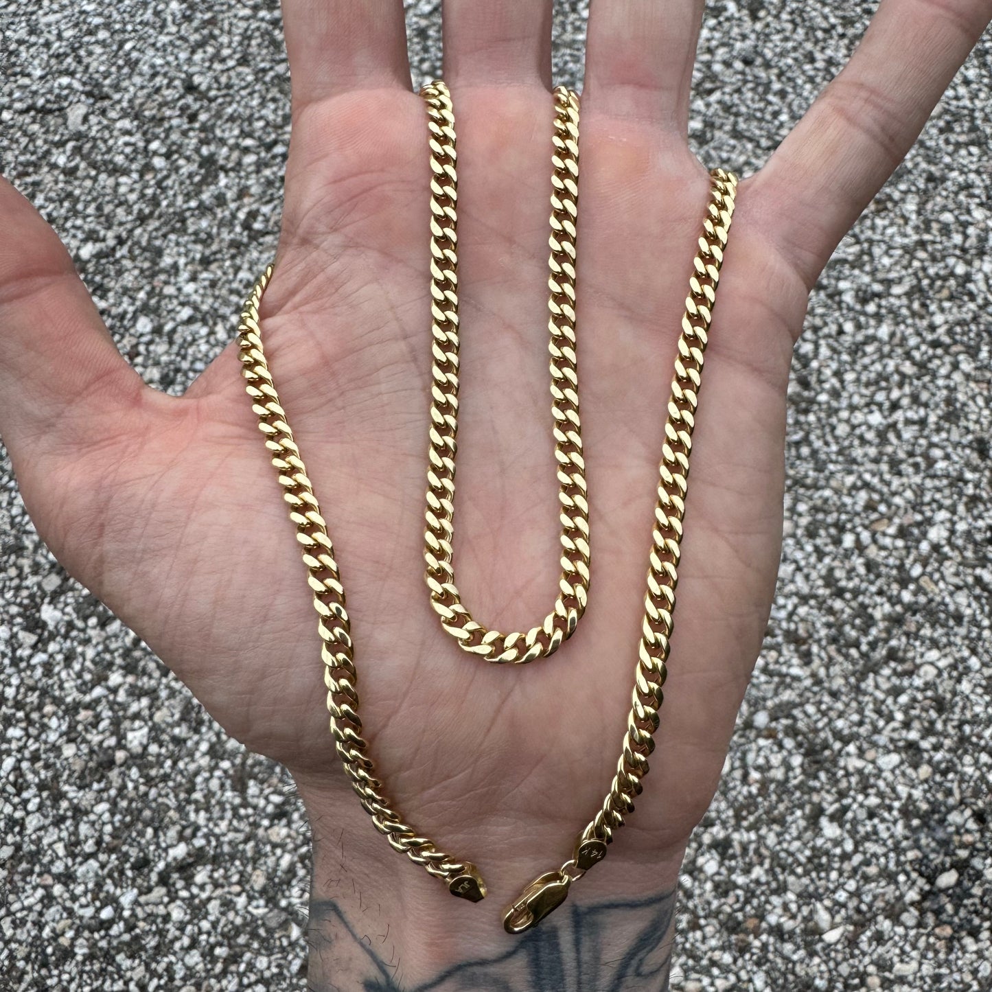 Brand New 14k Yellow Gold Miami Cuban Link Necklace (22”)