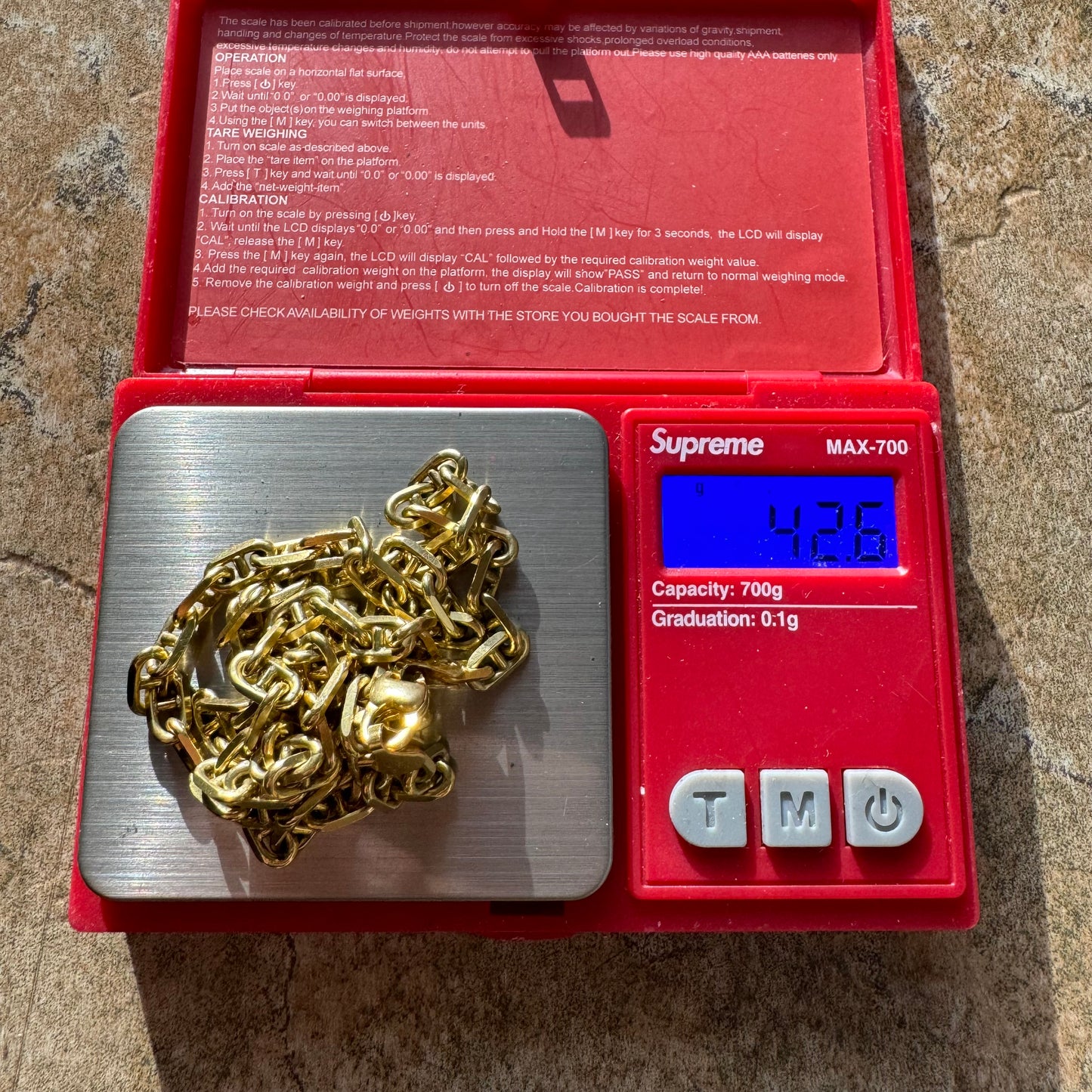 Vintage Solid 14k Yellow Italian Gold Chaine D’ Ancre Mariner Link Necklace (24”)