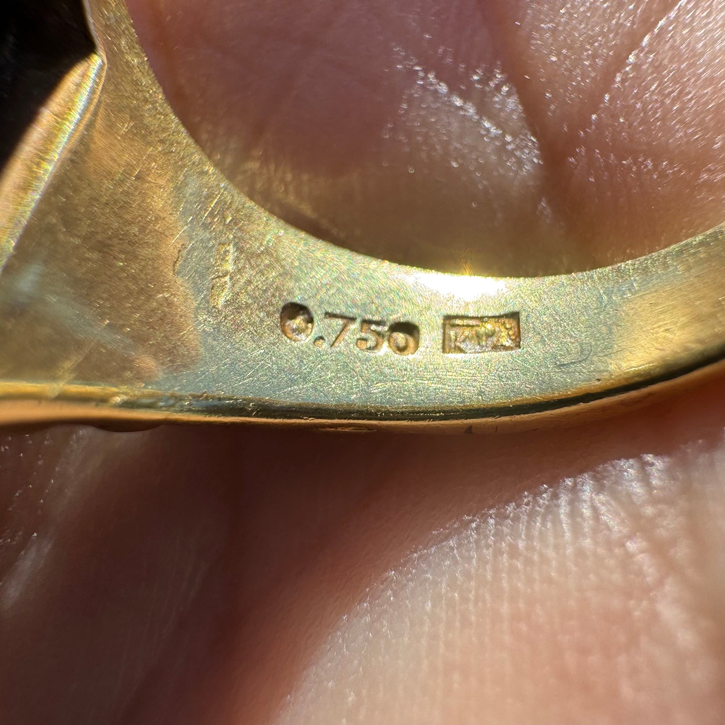 Antique Art Nouveau Solid 18k Yellow Gold Bloodstone Signet Ring (10)